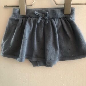 Baby girl pointelle Organic knit skirt 9M